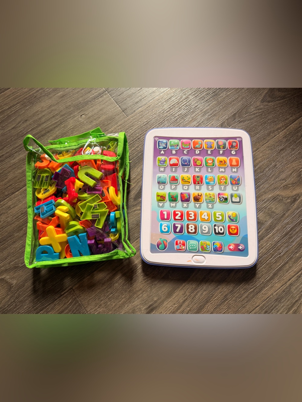 Kids Learning Tablet and Magnetic Letters Set - Multicolor
